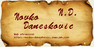 Novko Danesković vizit kartica